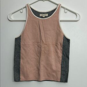 Madewell Colorblock Tank Top - Pink and Gray
